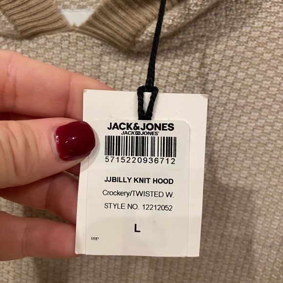 NWT Jack & Jones Billy Knit Hoodie Size Large - Picture 4 of 5